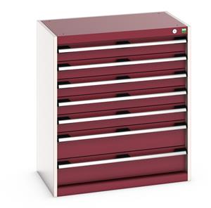 Bott Cubio Drawer Cabinet comprising of Drawers: 5 x 100mm, 2 x 150mm... Bott Drawer Cabinets 800 Width x 525 Depth